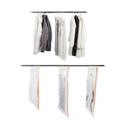 China Sustainable Supply PA / PE Transparent Hanger Vacuum Compressed Bag for sale