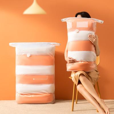 China CLASSIC Cube Vacuum Storage Bag Fabric Space Saver Vacuum Zipper Bag No Pump Storage Compression Bags For Clothes for sale