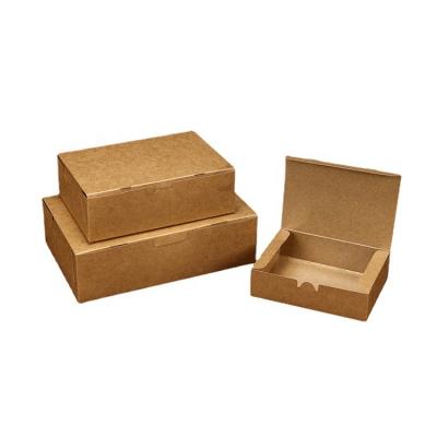 China Disposable Salad Catering Paper Lunch Box Wrapping Fried Chicken Food Packaging Box Disposable Oil-proof Box for sale