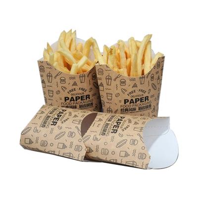 China Disposable Packaging Cartons Folding Hamburger Box Disposable Popcorn Chicken Chips Box for sale