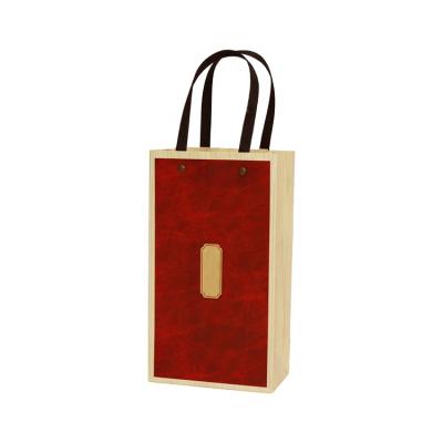 China Recycled materials customized paper bag wood grain pattern paper bag packaging solution with handle for sale