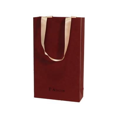 China Recyclable Luxury Contact Paper Tote Bag Factory Direct , High Quality Gift Bag Custom Logo for sale