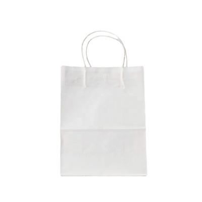 China Recyclable Eco-friendly Wholesale White Leather Red Material Caterer Offset Printing Food Bag With Handle for sale