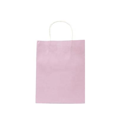 China Recyclable Colorful Kraft Paper Stand Up Shopping Bag With Own Logo Design for sale