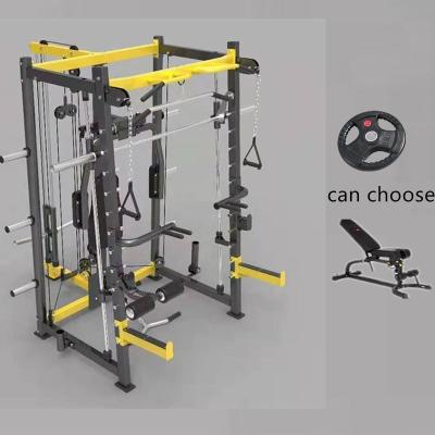 China Multifunctional Bodybuilding Fitness Strength Fitness Equipment Smiths Machine Squat Rack Machine for sale