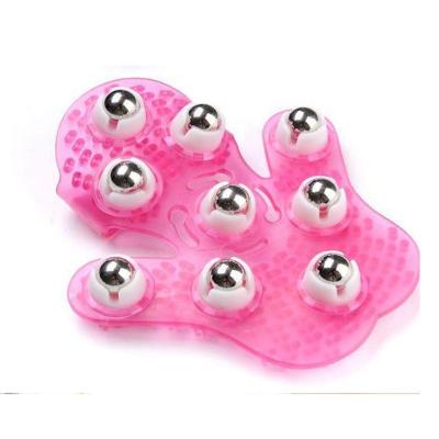 China Palm Shaped Body Massage Glove Free Spinning 360 Degree Deep Tissue Massage Ball Metal Balls With Spikes for sale