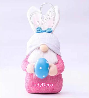 China Festival Decoration Factory Valentine'day Bunny Easter Rabbit Gnome Plush Toy Stuffed Egg Kawaii Easter Eggs For Gifts Long Ears Figure Animal Lover for sale