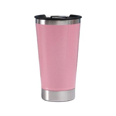 China Wholesale Newest Design 20OZ Beer Cup Durable Good Quality Stainless Steel Tumbler Mug Powder Coating Silver Porcelain Office Mug for sale