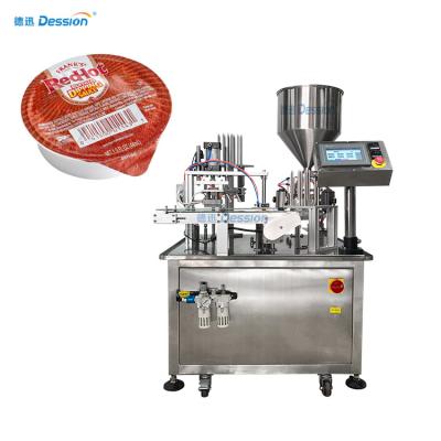 China CLOTHING Sale Juice Cream Cup Packing Machine Full Automatic Accompanying Sauce Filling Sealing Machine for sale