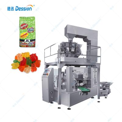 China High Speed ​​Fully Automatic Preformed Rotary Type Food Pouch Multifunctional Packaging Machine For Soft Candy Pouch for sale