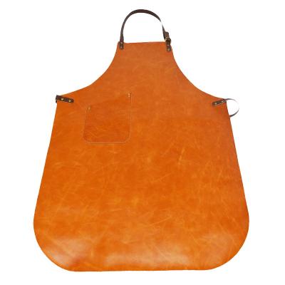 China Hot Selling Durable Multifunctional Apron Barbecue Cleaning Aprons Custom High Quality Leather Waterproof Chef Aprons for sale