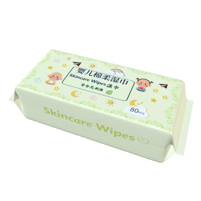 China Non-Allergy Free Sample OEM Pure Water Baby Wipes Disposable Wet Wipes For Newborn Infants Babies Face Hand Cleaning Wipes Manufacturer for sale