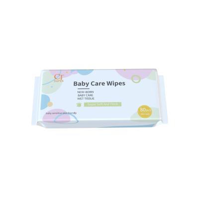 China Cleaning Wholesales Original Biodegradable Baby Wipes 99.9% Sensitive Skin Water Based Hypoallergenic Baby Wet Cloths Unscented for sale