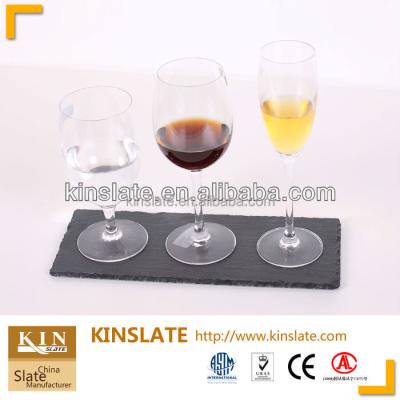 China Sustainable Plant Popular Natural Black Slate Tapas Set For Cup Slate Style for sale