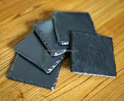 China Factory direct sales viable wholesale natural slate coaster with liner for sale