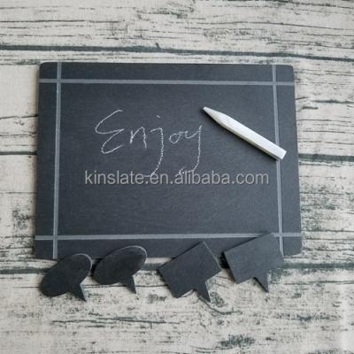 China Disposable Laser Logo Food Use Slate Cheese Engraving Board for sale