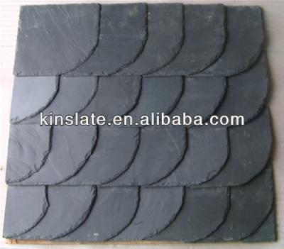 China Low Water Absorption Gray Roof Slate Fish-Scale Tiles Dark Natural Black for sale