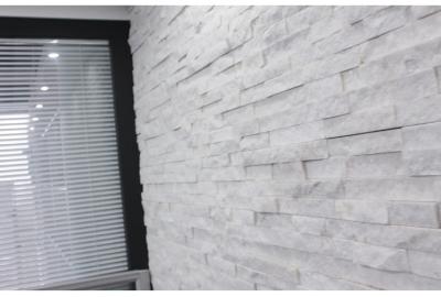 China White Veneer Panels Arctic White Ledgestone Quartzite Wall Cladding Quartz Wall Stone Tiles for sale