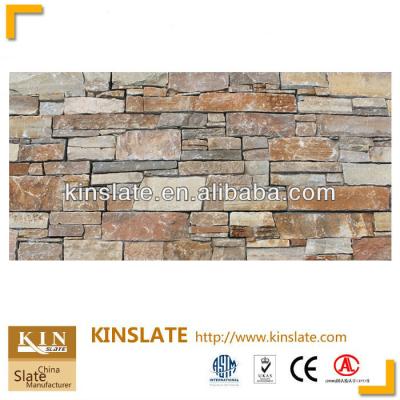 China Interior or exterior wall decoration natural stone type, wall cladding yellow/beige ledger stone veneer, stone panel for sale