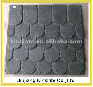 China Low Water Absorption Natural Black Slate Around House Roof for sale