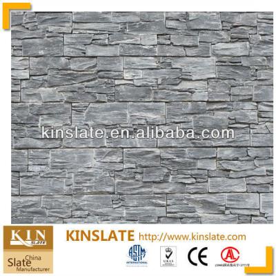 China Natural black slate stone exterior wall cladding interior or exterior wall decoration for sale