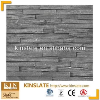 China Decorative Stone Panel Faux Stone Black Artificial Stone For Wall for sale