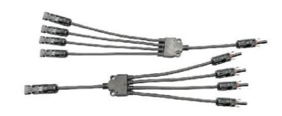 China 4 To 1 Solar Y Branch Connectors Tinned Copper PV004-4T1 Standard IEC 62852:2014/CE for sale