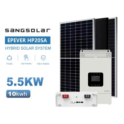 China SANG Solar Sistema solar fuera de la red para el hogar 3.5KW 5.5KW 48V 220V 230V Con 5kwh 10kwh 15kwh Batería de litio en venta