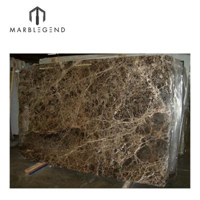 China Traditional Building Management Projects Chocolate Brown Marble Slab Or Marble Tile for sale