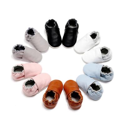 China Walking Shoes Newborn Baby Cowhide Shoes Winter Solid Warm Non-slip Toddler Leather Infant Walking Shoes for sale