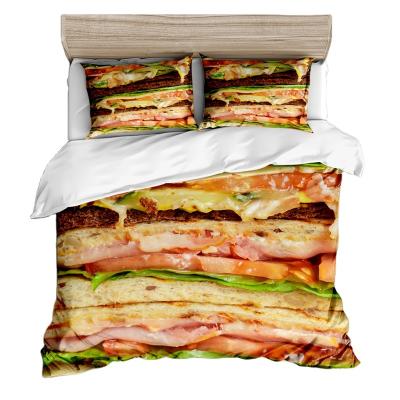 China Anti-pilling Customized Microfiber Printed Bed Sheet Sets With Food& Fruit Patterns for sale