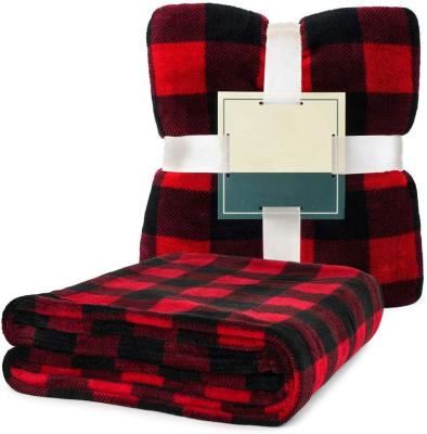 China Sustainable Throw Blanket Soft Flannel Fleece Plaid Pattern Decorative Throw Blanket ATAYA Blanket for sale