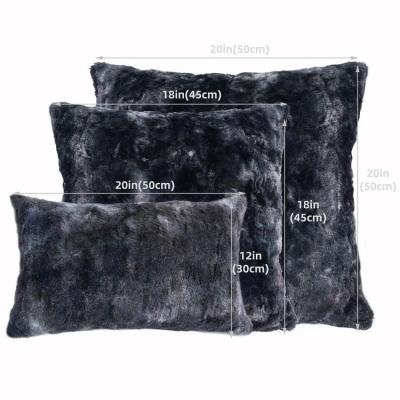 China Sustainable Tie Dye Decorative Faux Fur Cushions Throw Pillows For Home Sofa for sale