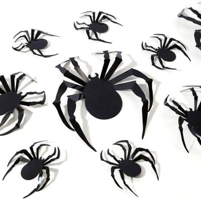 China Halloween party wall sticker set Hot Sale Halloween Eve Party Supplies Decorations Backdrop Scary Spider Stickers Set for sale