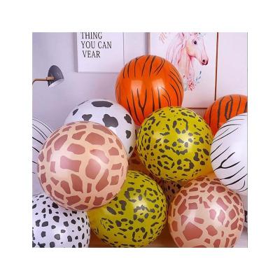 China Party Low Price Paw Cow Leopard Tiger Cloud Printed 100Pcs 12 Inch 2.8G Round Latex Balloon for sale