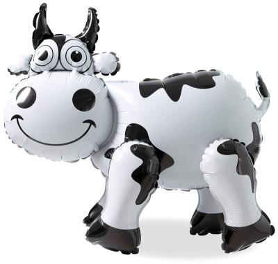 China Cow funny party Professional Factory Animal Cow Design Birthday Decoration Colors Number Balloons for sale