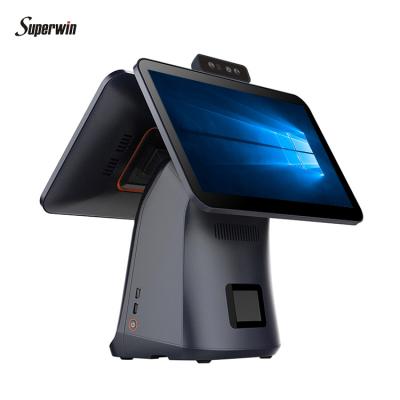 China 1 Touch Monitor Cashier Machine POS Cash Register With 58mm Printer/Customer Display Contact Machine/Payment Code For Retail Store 15.6 Inch for sale