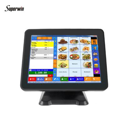 China High quality business touch screen pos terminal with 15inch wifi smart pos system with LED8N customer display (MSR card reader optional) for sale