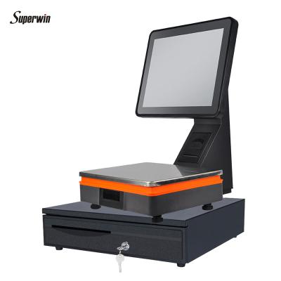 China Electronic Cash Register Machine POS System Window Retail POS Bill Machine Digital Scale With Printer For 32G Scale (64G/128G/256G Supermarket Qua Optional) for sale