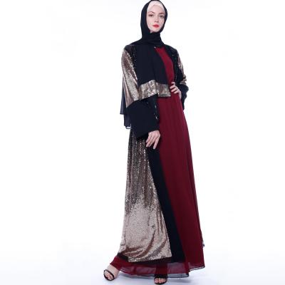 China Fashionable Muslim Abaya Open Mixed Women Muslim Dress Abaya Party Dress for sale