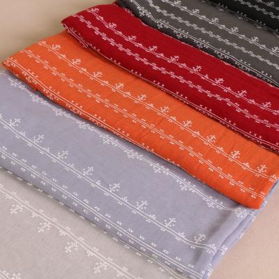 China Popular Trendy Women Printed Long Scarf Plain Color Cotton Hijabs for sale