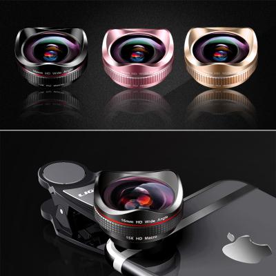 China 36 layers coating LIGINN 2020 hot sale 16mm SLR Level HD 15X cell phone distortionless wide angle camera lens macro for nikon smartphone for sale