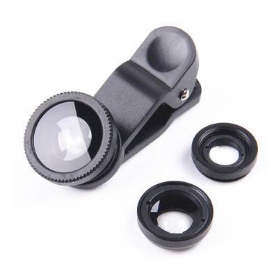 China Aluminum plastic + lens+ABS optics 3 in 1 Camera Lenses Kit 0.67X 15X Wide Angle Fisheye Macro Phone Lens For Smartphone With Universal Clip for sale