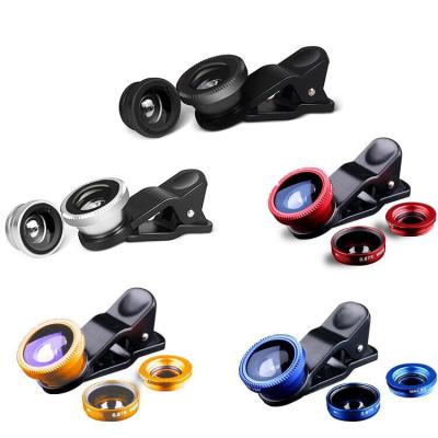 China LIGINN 2020 Wholesale Lens 3 In 1 Kit 0.67X Wide Angle Fisheye Macro External Camera Lens For Canon Smartphone for sale