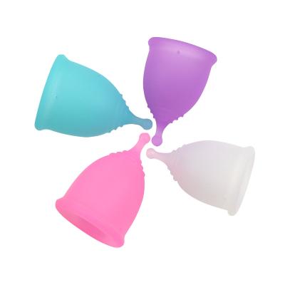 China Wholesale Reusable Silicone Female Menstrual Cup Menstrual Period Colorful Menstrual Cups for sale