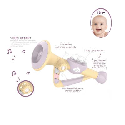 China Trumpet Toy Puzzle Early Educational Toys for Toddler Kids Music and Toy Gift For Boy And Girl ABS Musical Instrument Light Learning for sale