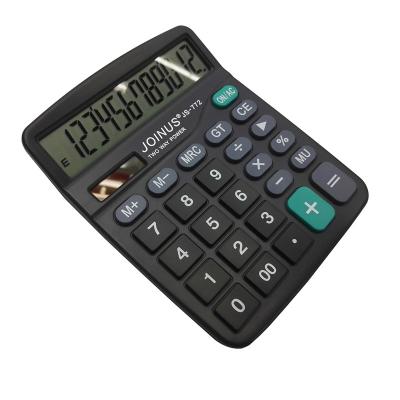 China General Purpose Black Calculator 12 772 Dual Digitals Power Solar Computer Calculator for sale