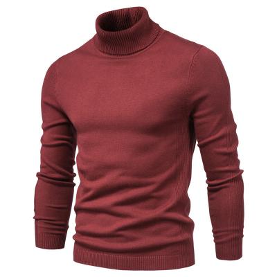 China Anti-Shrink Hot Sale Solid Color Casual Turtleneck Plus Size Men's Sweaters for sale