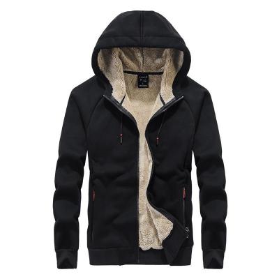 China Sustainable Wholesale Ready to Ship Heavyweight Zip Up Hoodie Supplier Fleece Hoodie Jacket Warm Sherpa Fleece Hoodie for Men for sale