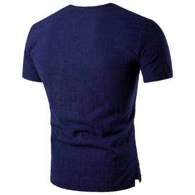 China Sustainable Wholesale Solid Color Short Sleeve Breathable Plus Size Men's T-Shirts for sale